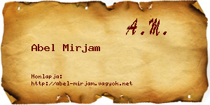 Abel Mirjam névjegykártya